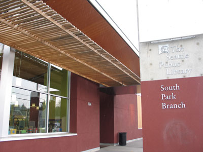 South Park Library Canopy with Roundwood