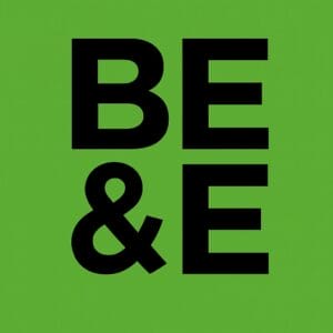 BE and E logo